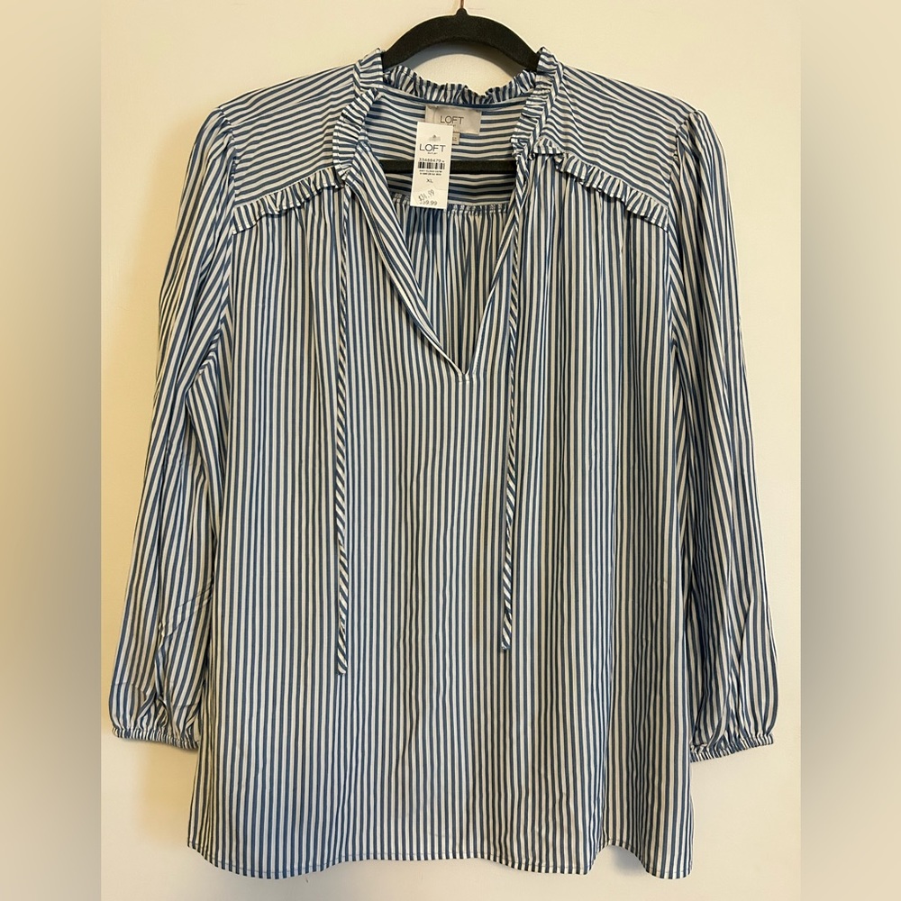 NWT LOFT Striped Blouse